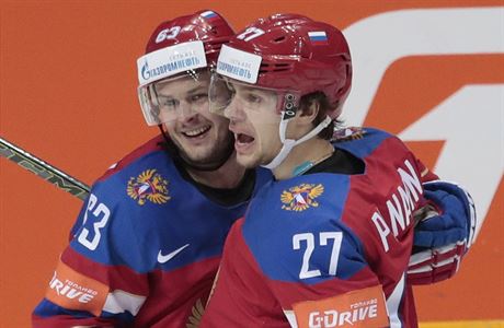 Ruská radost v zápase s Norskem.