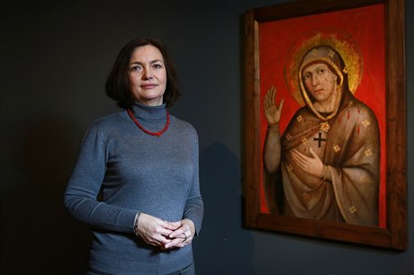 Ivana Kyzourová na výstav Matka a syn (2014).