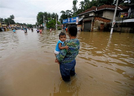 Záplavy na Srí Lance.