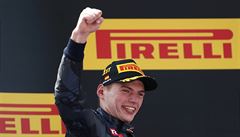 Slavící Max Verstappen.