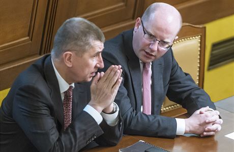 Andrej Babiš a Bohuslav Sobotka ve Sněmovně.