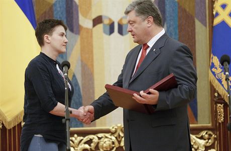 Savčenková se po návratu sešla s prezidentem Porošenkem.