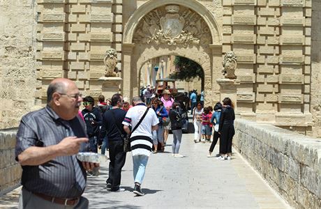 Brána do města Mdina na Maltě.