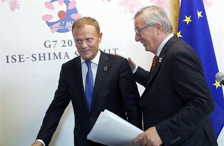 Jean-Claude Juncker (vpravo) a Donald Tusk.