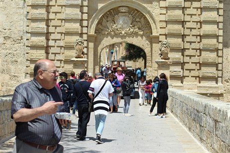 Brána do msta Mdina na Malt.