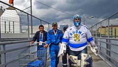 Finále MS v hokeji 2016 - Finsko vs. Kanada (finský fanouek).
