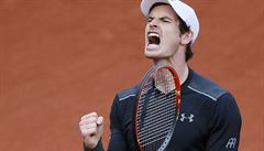Andy Murray v zápase 1. kola French Open proti Radku tpánkovi.