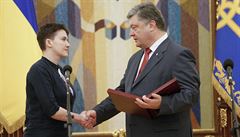 Savčenková se po návratu sešla s prezidentem Porošenkem.