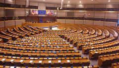 Evropský parlament, prostor určený k plenárnímu zasedání.