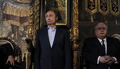 Putin na posvtn hoe Athos. Prezident oslavoval pravoslavn rusk mnichy