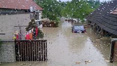 Lokální záplavy po silné boui ohroovaly 28. kvtna obyvatele obcí na...