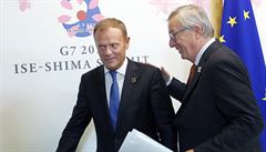 Jean-Claude Juncker (vpravo) a Donald Tusk.