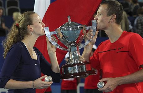 Kvitová s Berdychem vyhráli Hopmanv pohár. Díky jejich agentue mohli tenisový úspch sledovat na T i fanouci