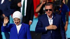 Turecký prezident se svou chotí Emine.