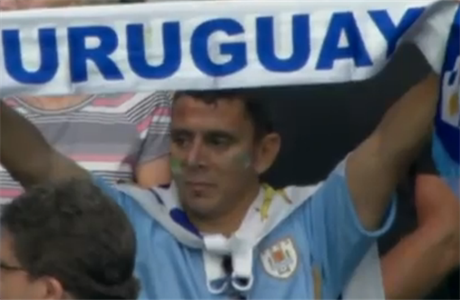 Fotbalov fanouek z Uruguaye.