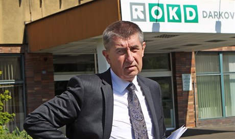 Ministr financí Andrej Babi pi návtv ve firm OKD.
