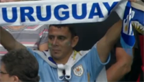 Fotbalový fanoušek z Uruguaye.