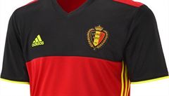 Hlavní dres Belgie tradin tvoí ervená jako hlavní barva, horní ást je vak...