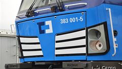 Lokomotiva Siemens Vectron v barvách spoelnosti D Cargo.