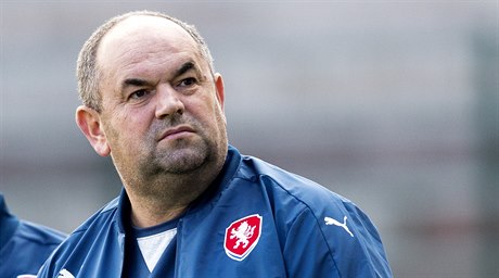 Trénink české reprezentace (Miroslav Pelta).