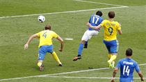 Itálie vs. Švédsko (Éder střílí gól).
