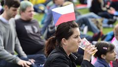 Fanouci sledovali 17. ervna v Praze utkání skupiny D mistrovství Evropy ve...