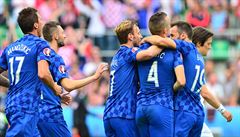 Utkání skupiny D mistrovství Evropy ve fotbale, R - Chorvatsko, 17. ervna ve...