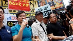 Více ne 4000 lidí se v sobotu v Hongkongu zúastnilo pochodu na protest proti...