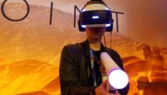 Virtuální realita v podob Sony a jeho produktu PlayStation VR.