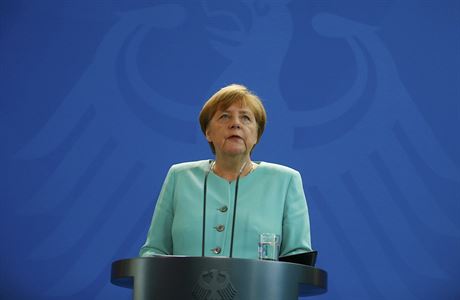 Kancléka Angela Merkelová se v Berlín vyjádila k výsledkm referenda o...