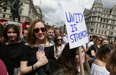 Pedevím mladí Britové protestují proti výsledku referenda