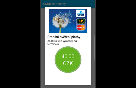 Aplikace SOB NaNákupy pro placení mobilním telefonem