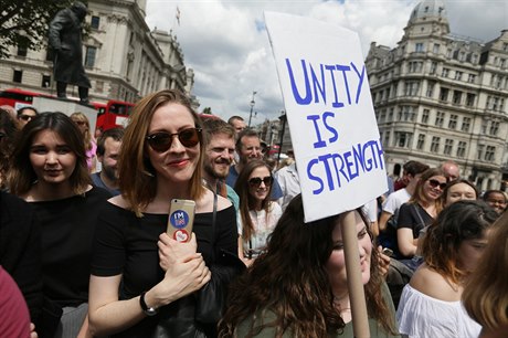 Pedevím mladí Britové protestují proti výsledku referenda