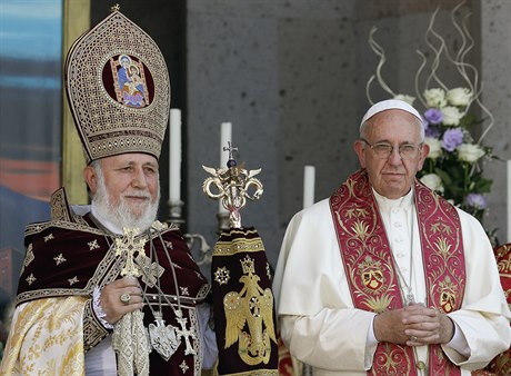 Pape Frantiek a jeho arménský protjek patriarcha Garegin II.