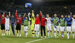 Slovensko vs. Anglie (radost slovenských fotbalist).