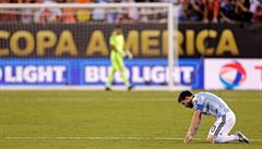 Zklamaný Lionel Messi.