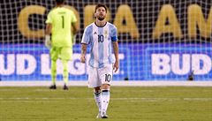 Zklamaný Lionel Messi.