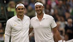 Roger Federer a Marcus Willis.