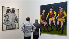 Na snímku obrazy Ji�ího Na�eradského.