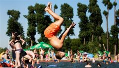 Radotínský biotop v den, kdy se teploty vy�plhaly nad t�icet stup��.