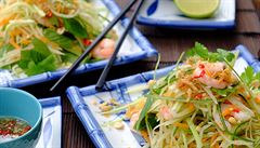 Lahodná salát ze zelené papáji