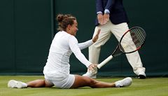 Barbora Strýcová v prvním kole Wimbledonu.