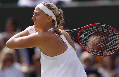 Petra Kvitov ve Wimbledonu.