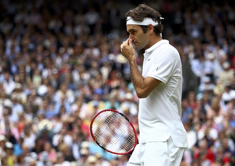 Semifinále Wimbledonu mezi Milošem Raoničem a Rogerem Federerem.