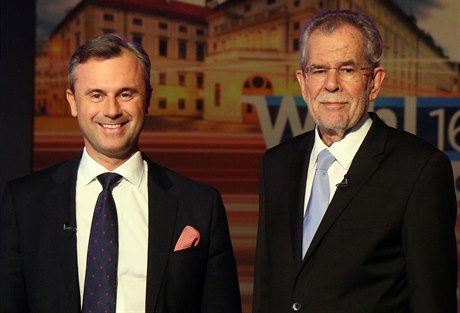 Norbert Hofer (vlevo) a Alender Van der Bellen