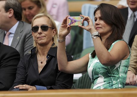 Martina Navrátilová na letoním Wimbledonu.