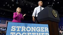 Prezident Barack Obama podpoil Hillary Clintonovou v Charlotte v boji o Bl...