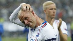 Eidur Gudjohnsen po vyazení Islandu na Euru.