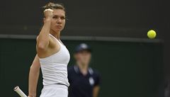 Simona Halepová na letoním Wimbledonu.
