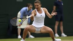 Simona Halepová na letoním Wimbledonu.